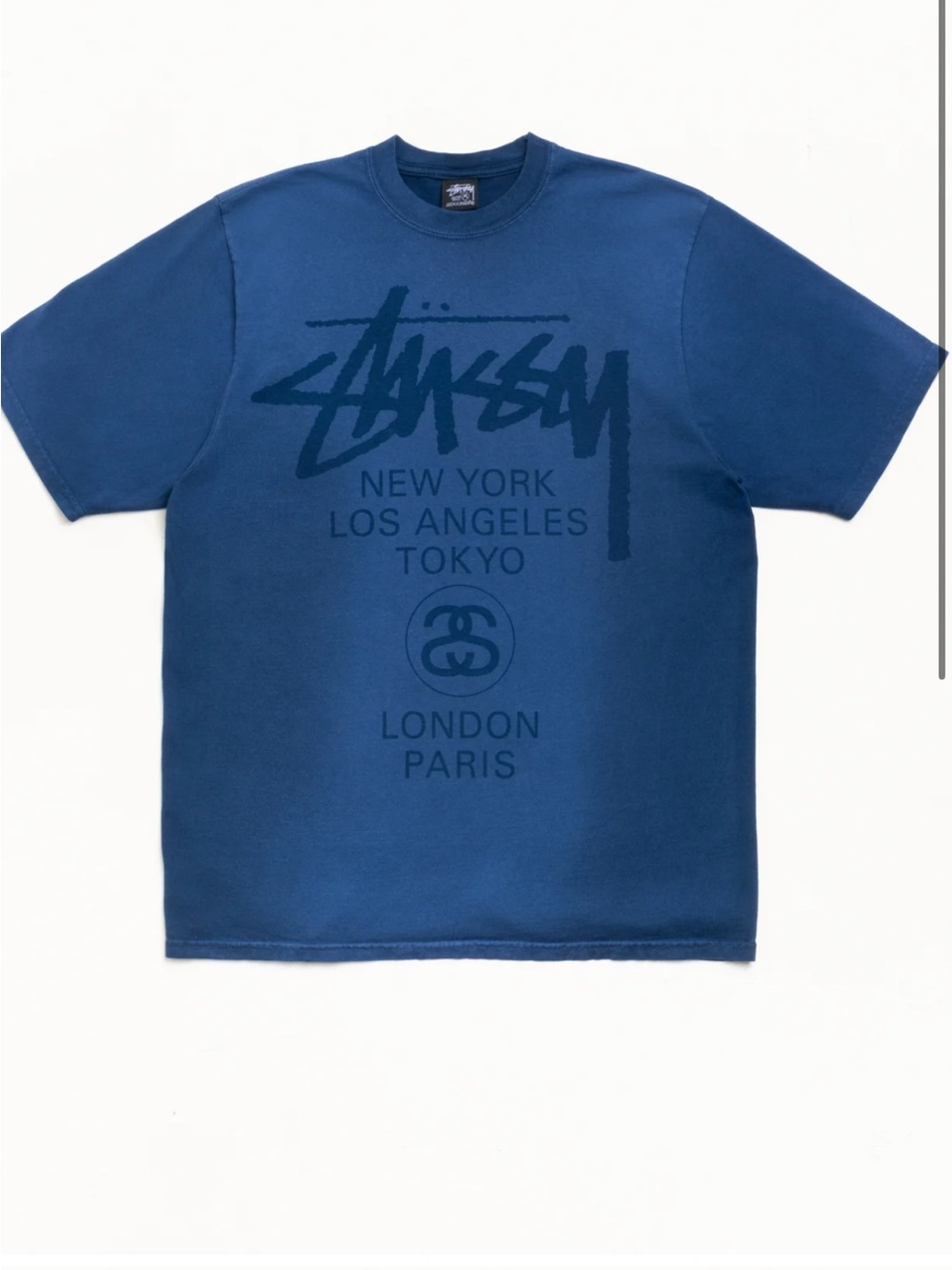 Stussy Short Sleeve Logo Tee - Blue